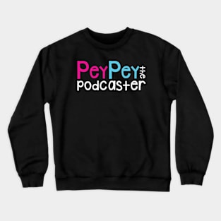 Podcast Logo White Crewneck Sweatshirt